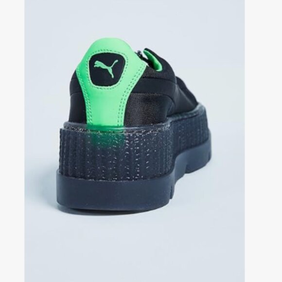 Puma Women's Black and Green Platform Sneakers - Picture 6 of 6